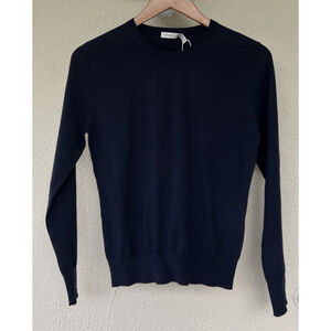 Peter Millar Women’s Navy Merino Wool Blend Sweater Size S Crewneck Knit Luxury